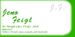 jeno feigl business card